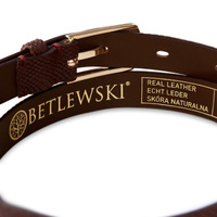 Pasek damski CHERRY brazowy 95-108-cm
