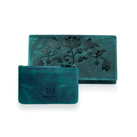 Zestaw prezentowy dla niej portfel damski skórzany T-44-GR i etui T-51-GR