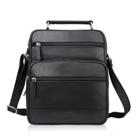 Torba męska listonoszka skórzana czarna vintage Paolo Peruzzi T-127-HBL