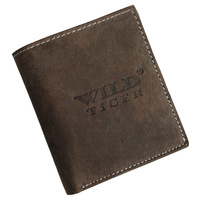 Zgrabny portfel męski Wild Tiger - ciemnobrązowy