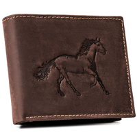 Portfel męski z naturalnej skóry brązowy z RFID - Always Wild