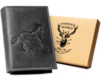 Duży, pionowy portfel męski ze skóry naturalnej - Always Wild